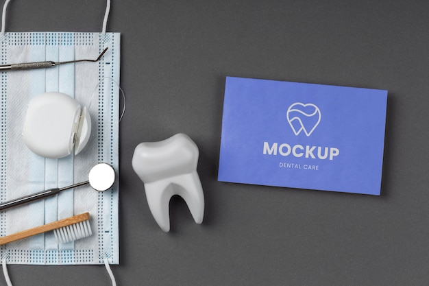 PSD mock-up design of dental business card