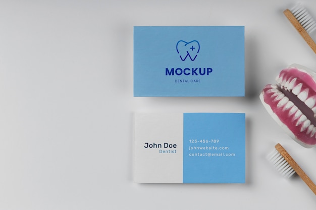 PSD mock-up design of dental business card