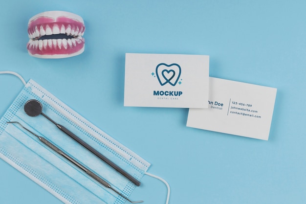 PSD mock-up design of dental business card