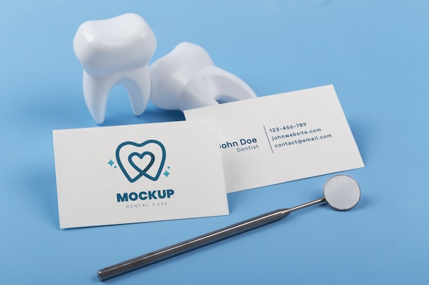 Mock-up design of dental business card