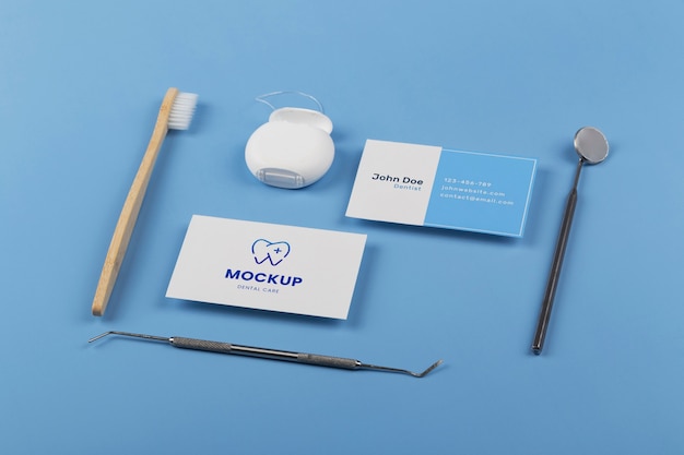 PSD mock-up design of dental business card