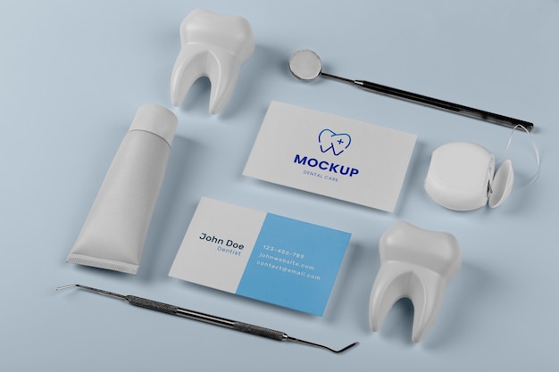 PSD mock-up design of dental business card