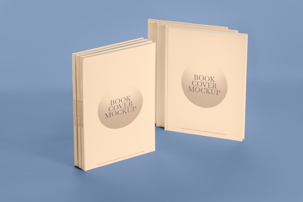 PSD mock-up design for piled books