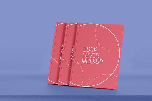 Mock-up design for piled books