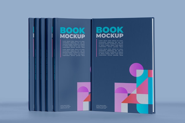 Design mock-up per libri impilati