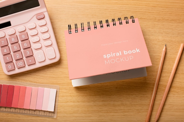 PSD mock-up design for spiral notebook