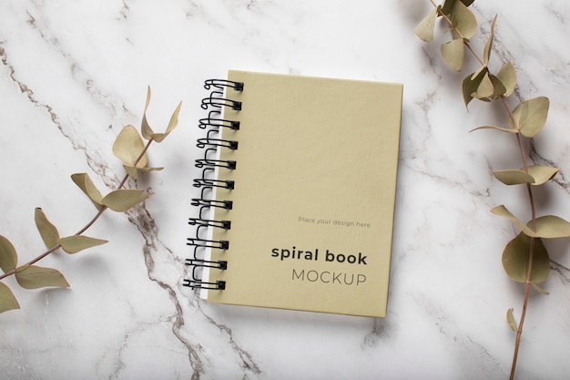 Mock-up design for spiral notebook