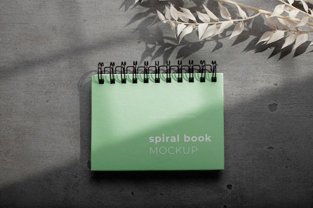 PSD mock-up design for spiral notebook