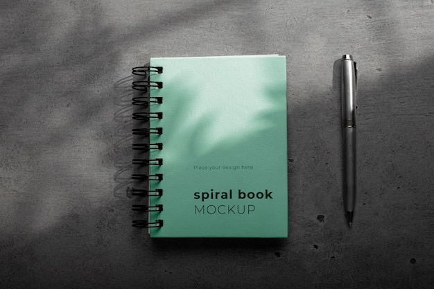PSD mock-up design for spiral notebook