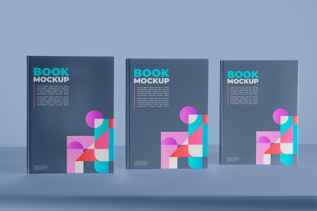 mock-up design for stacked books