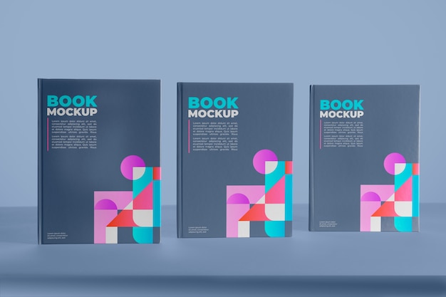 Design mock-up per libri impilati