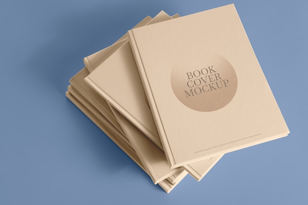 PSD mock-up design for stacked books