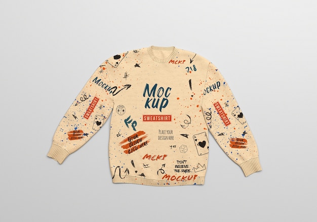 Mock-up design of sweatshirt