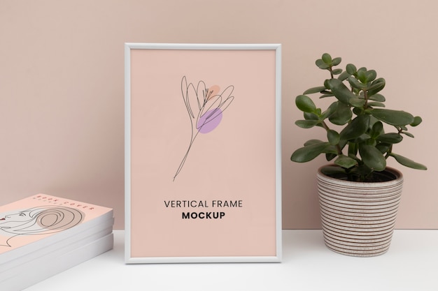 PSD mock-up design for vertical frame with plant