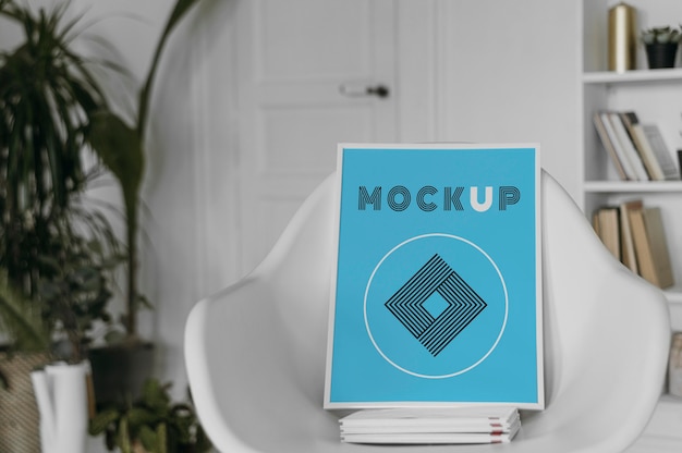 mock up frame on chair