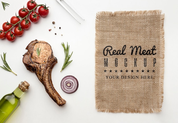 PSD mock-up grilled meat