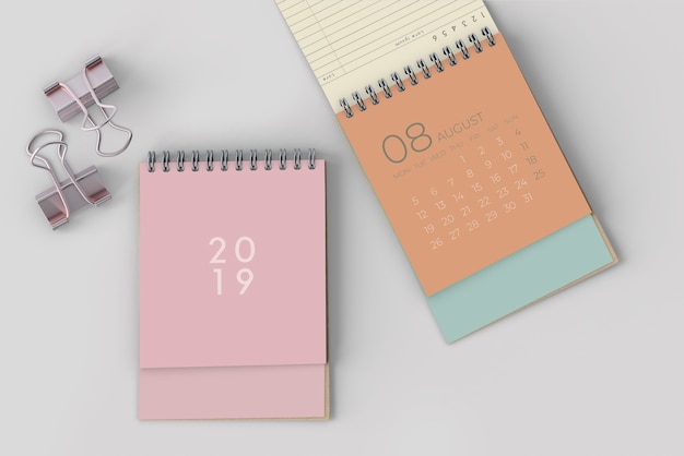 mock up of hand drawn calendar