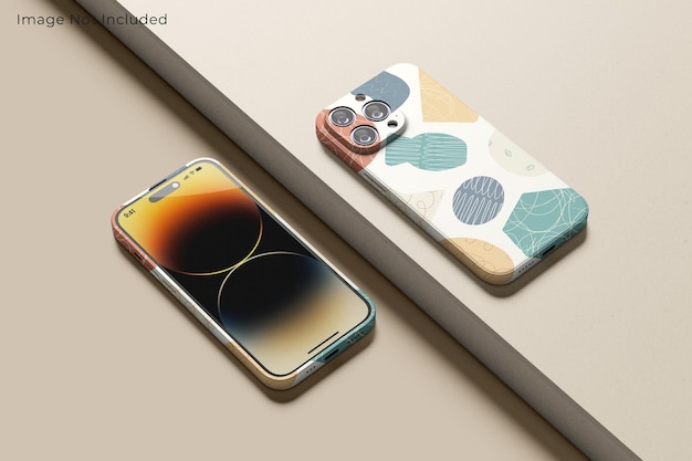 PSD mock-up hoesje voor mobiele telefoon