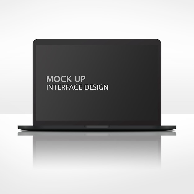 Mock up interface moderne laptopcomputer
