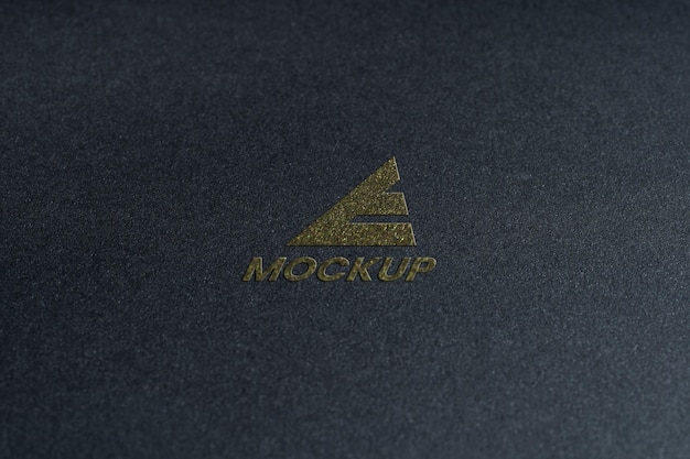 Mock-up logo design business close-up