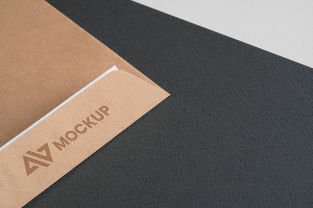 PSD mock-up logo design business on envelopes