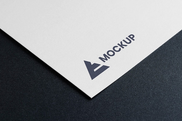 PSD mock-up logo design high view