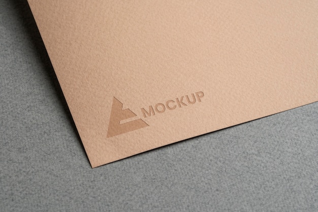 PSD design del logo mock-up su accessori di cancelleria