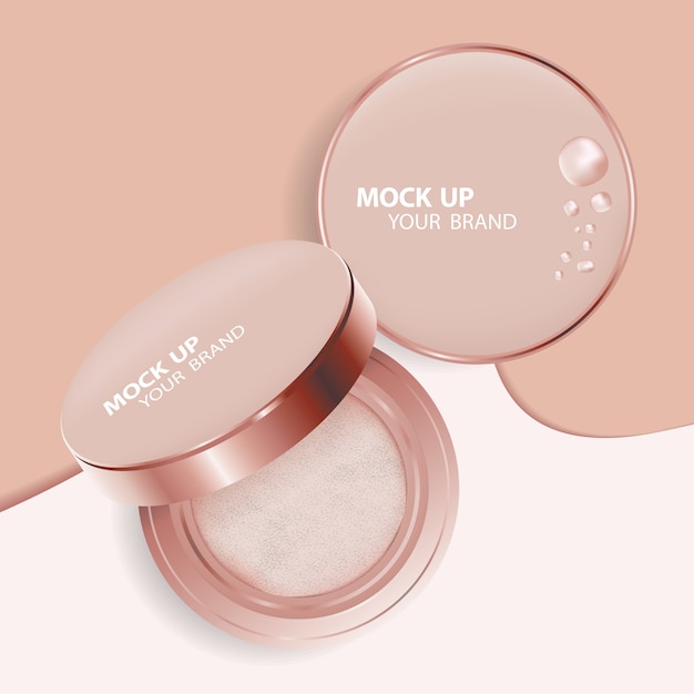 Mock up Makeup Cushion Powder Template