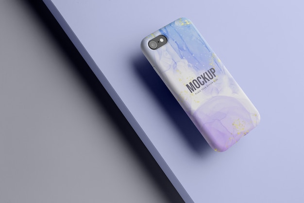 PSD mock-up mobile phone case arrangement