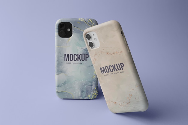 Mock-up mobile phone cases arrangement