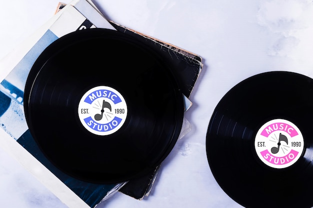 PSD mock-up music vinyl