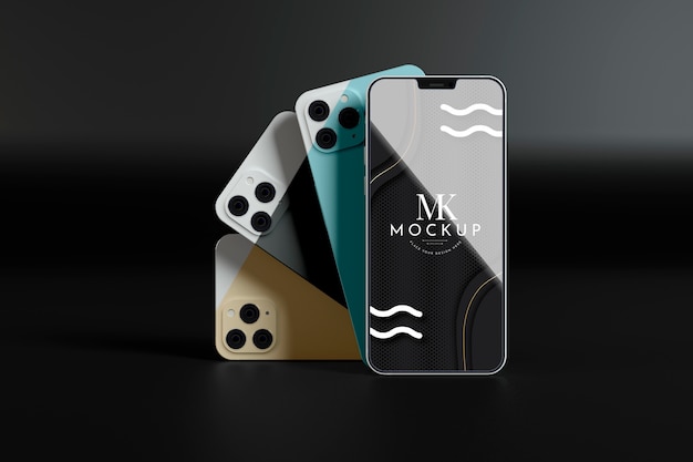 Mock-up nuova collezione di telefoni