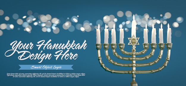 Mock up of a Hannukkah banner