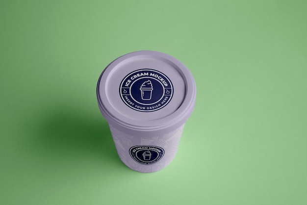 PSD 아이스크림 용기 컵 모형