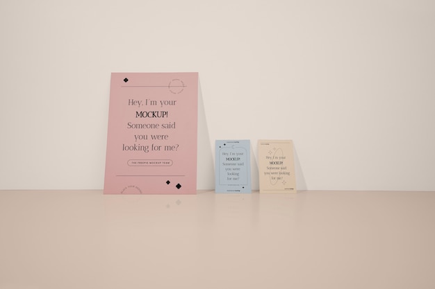 mock-up of office stationery paper