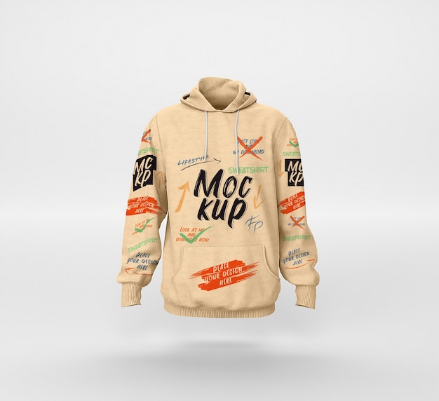 PSD mock-up ontwerp van sweatshirt