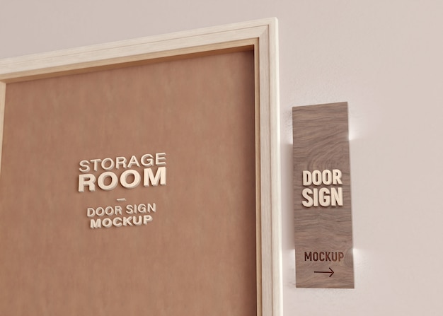 PSD mock-up ontwerp voor houten deur