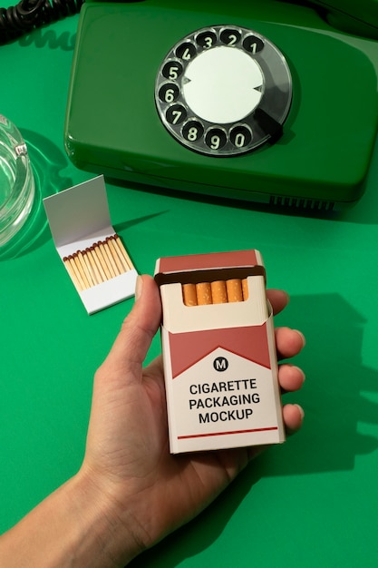 PSD mock-up packaging for cigarettes