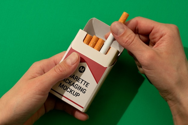 mock-up packaging for cigarettes