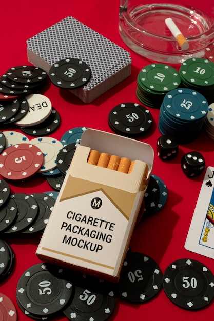 PSD mock-up packaging for cigarettes