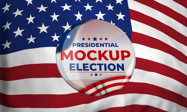 mock-up presidential election insignia for united states