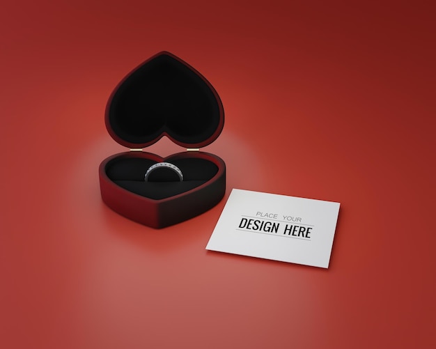 PSD mock-up psd-cadeaubon van luxe vrouw sieraden decoratie 3d render