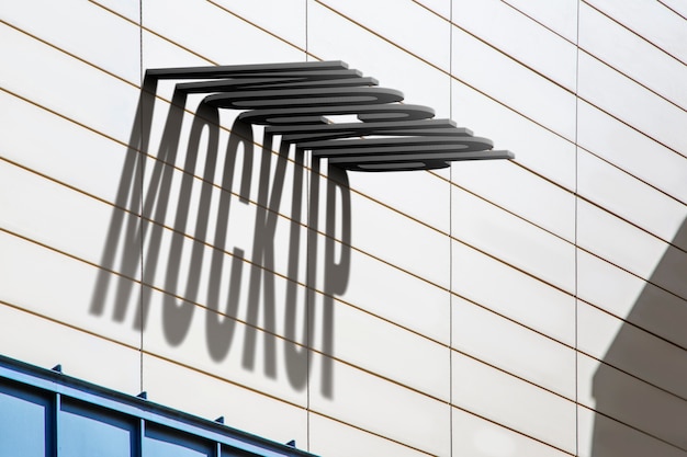 mock-up sign with light effect