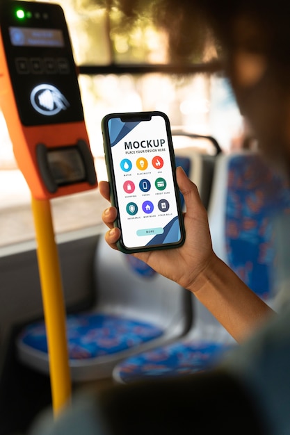 Mock-up smartphone paying app screen