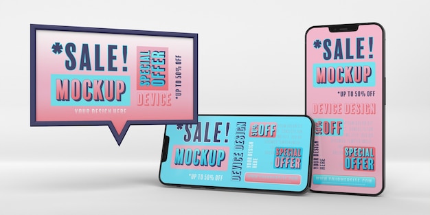 PSD mock-up of smartphone sale