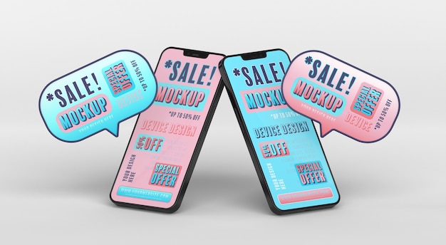 PSD mock-up of smartphone sale