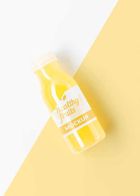 PSD mock-up of smoothie with healthy lemon fruit