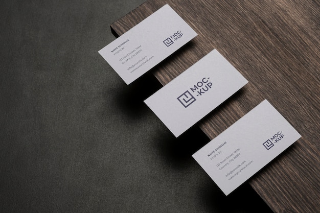 PSD mock-up stationery on wood assortment