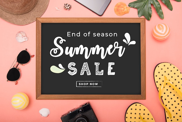 Mock up of summer sale