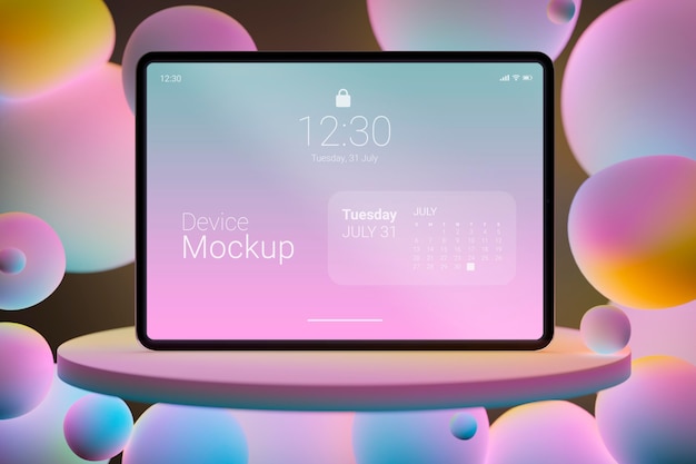 Mock-up tablet composition with liquid dynamic elements